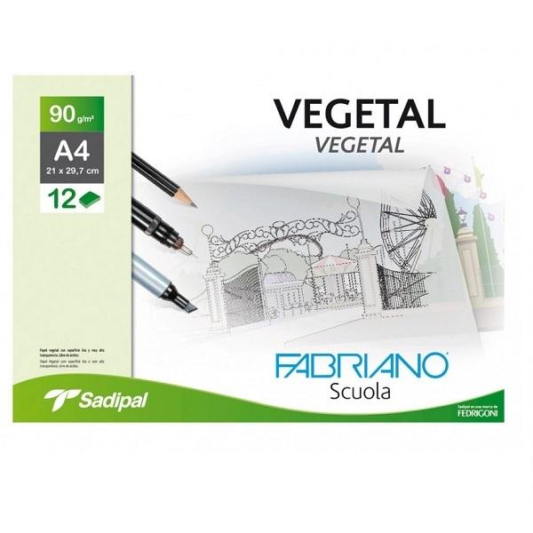 SOBRE 12 HOJAS DE PAPEL VEGETAL FABRIANO