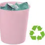 PAPELERA PLASTICO CERRADA A.2000 ROSA PS