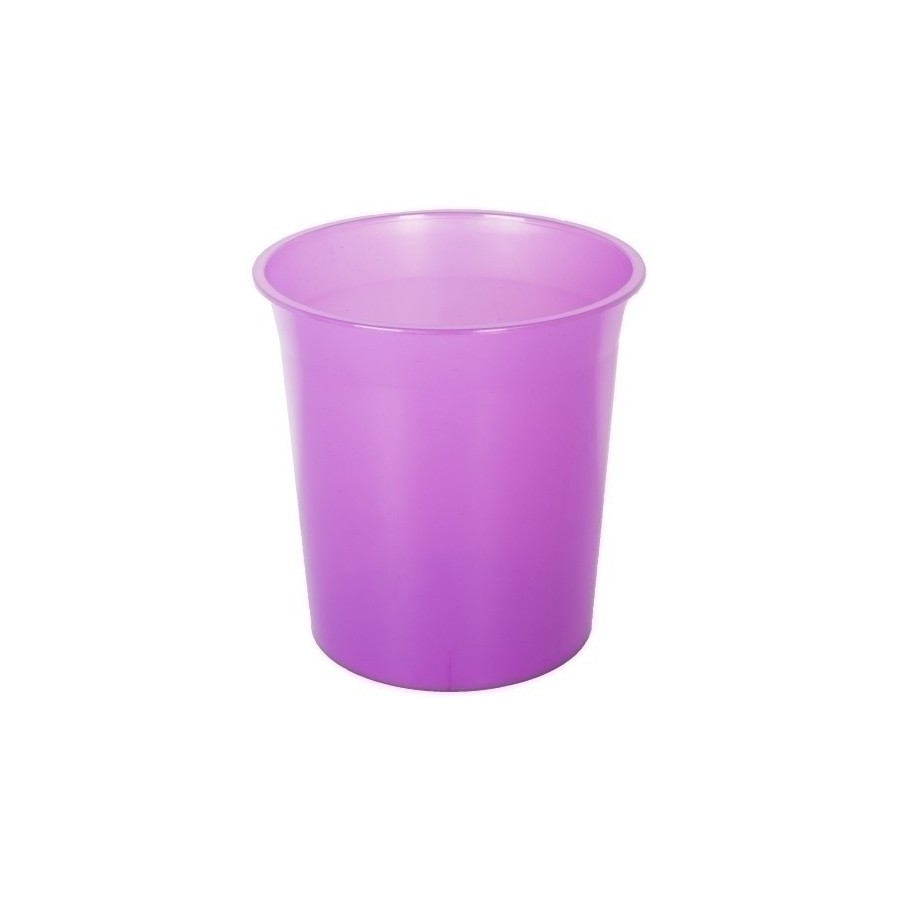 PAPELERA PLASTICO CERRADA TRASL.MALVA