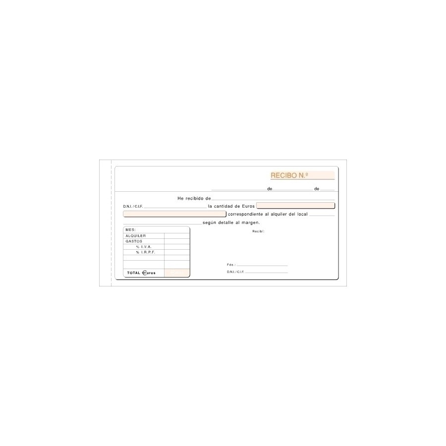 TALONARIO ALQUILER IVA DUPLICADO LOAN