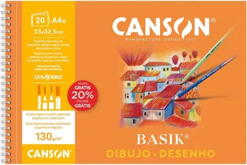 BLOCK DE DIBUJO BASIK GUARRO A4+ S/R 130GR + 20% HOJAS GRATIS