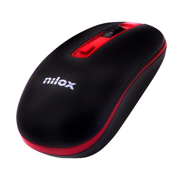 RATÓN NILOX INALAMBRICO RECEPTOR USB NEGRO/ROJO