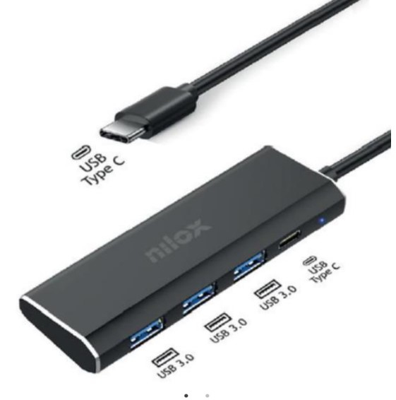 NILOX HUB 4 PUERTOS USB