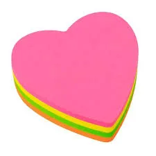 NOTAS ADHESIVAS CORAZON BRILLANTE