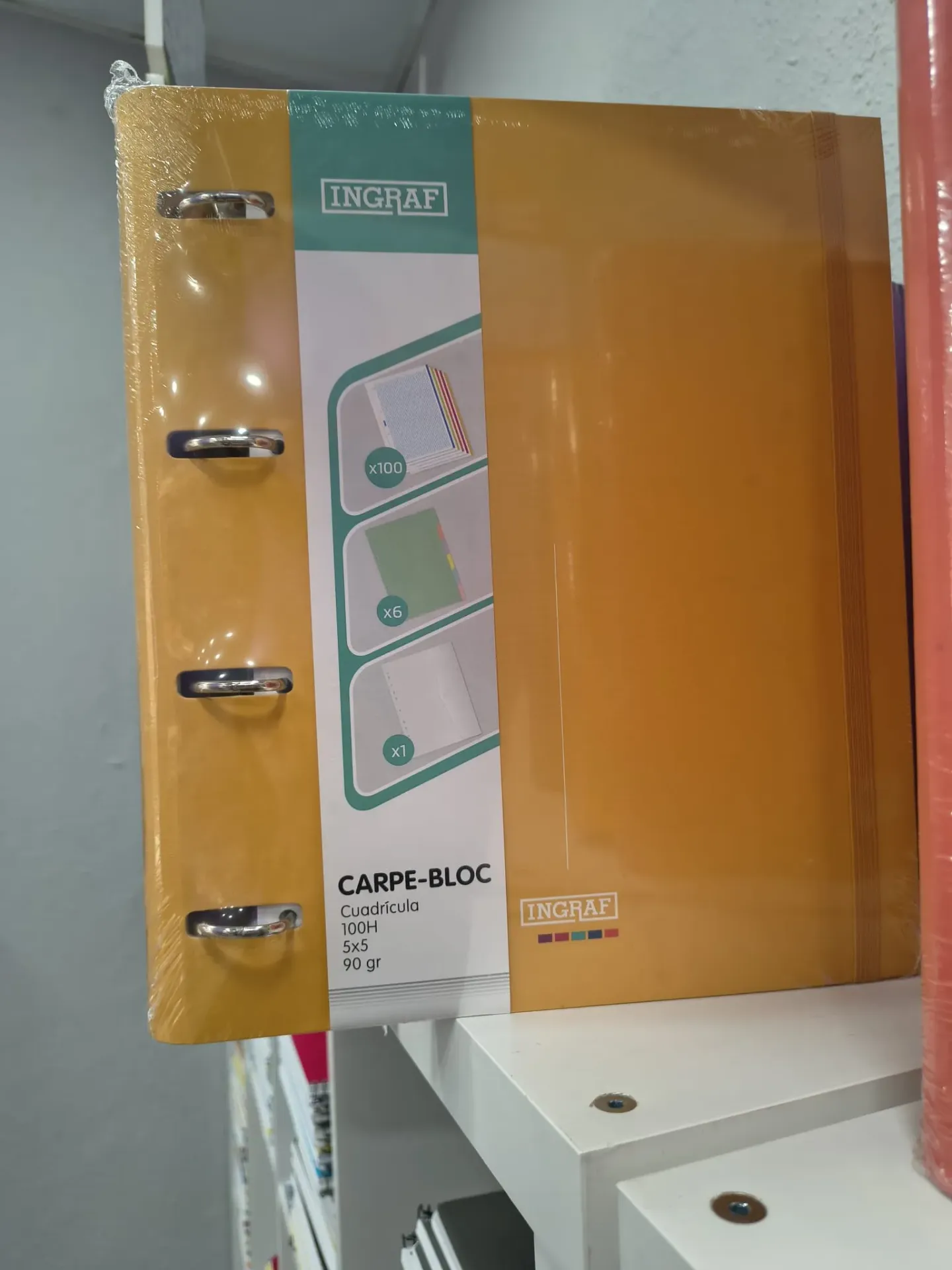 CARPEBLOCK A4 MEDITERRANEO C/ SEPARADOR RECAMBIO AMARILLO