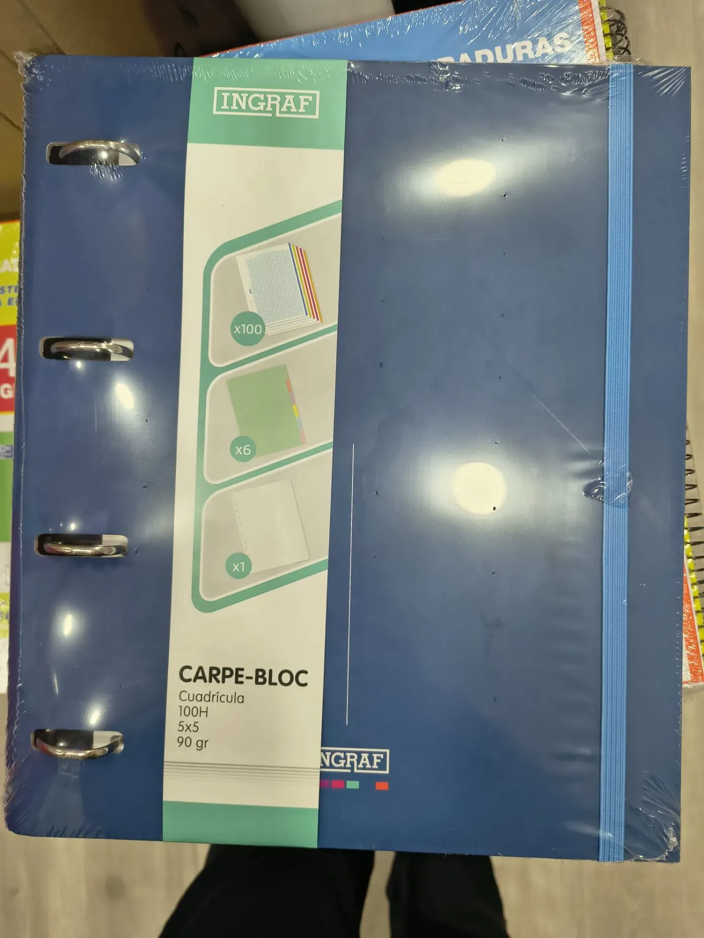 CARPEBLOCK A4 MEDITERRANEO C/ SEPARADOR RECAMBIO AZUL