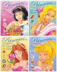 PRINCESAS CON PEGATINAS BRILLANTES