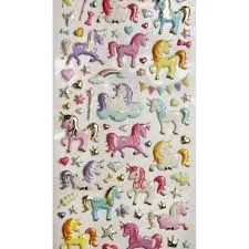 PEGATINA TWEENY FOAM UNICORNIOS GOLD