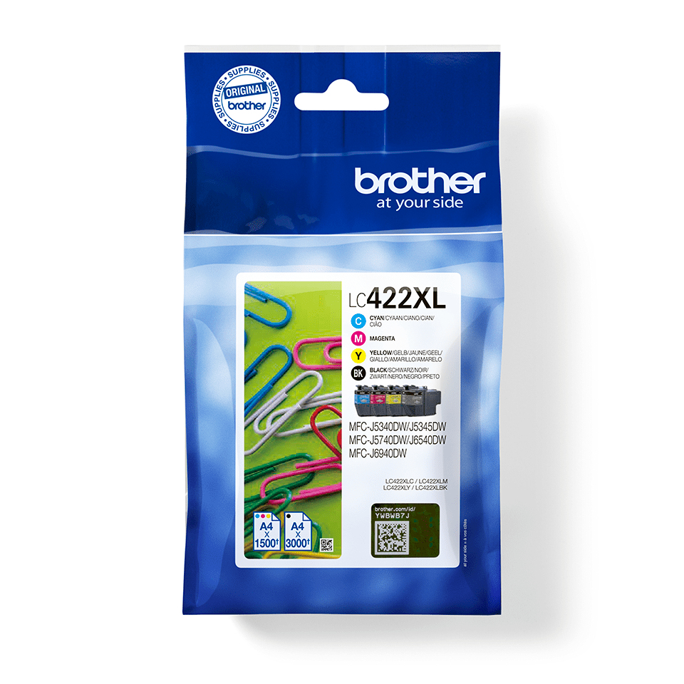 BROTHER LC422XL PACK 4 CARTUCHOS