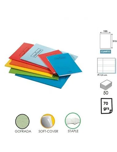 LIBRETA PAPYRUS A4 PAUTA 2,5