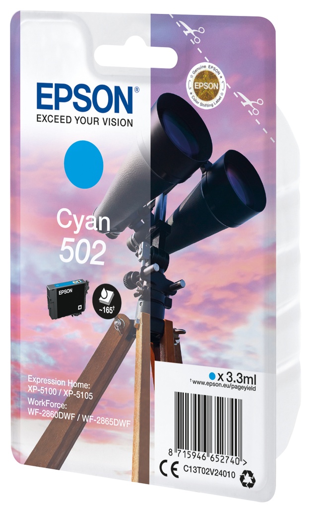CARTUCHO EPSON 502 CYAN