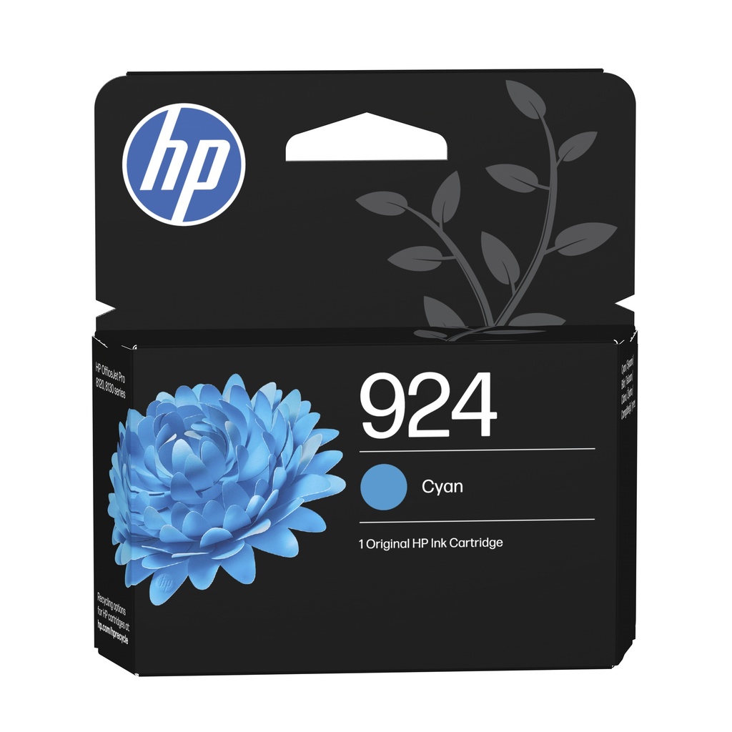 HP 924 Cyan Cartucho de Tinta Original