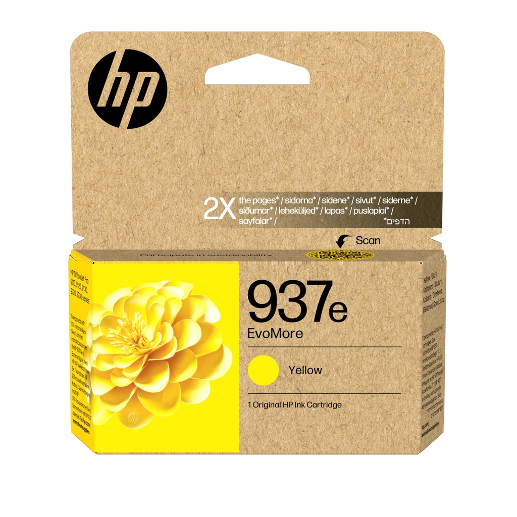HP 937e XL Amarillo Cartucho de Tinta Original
