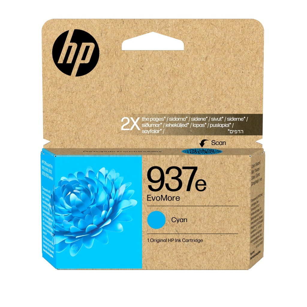 HP 937e XL Cyan Cartucho de Tinta Original