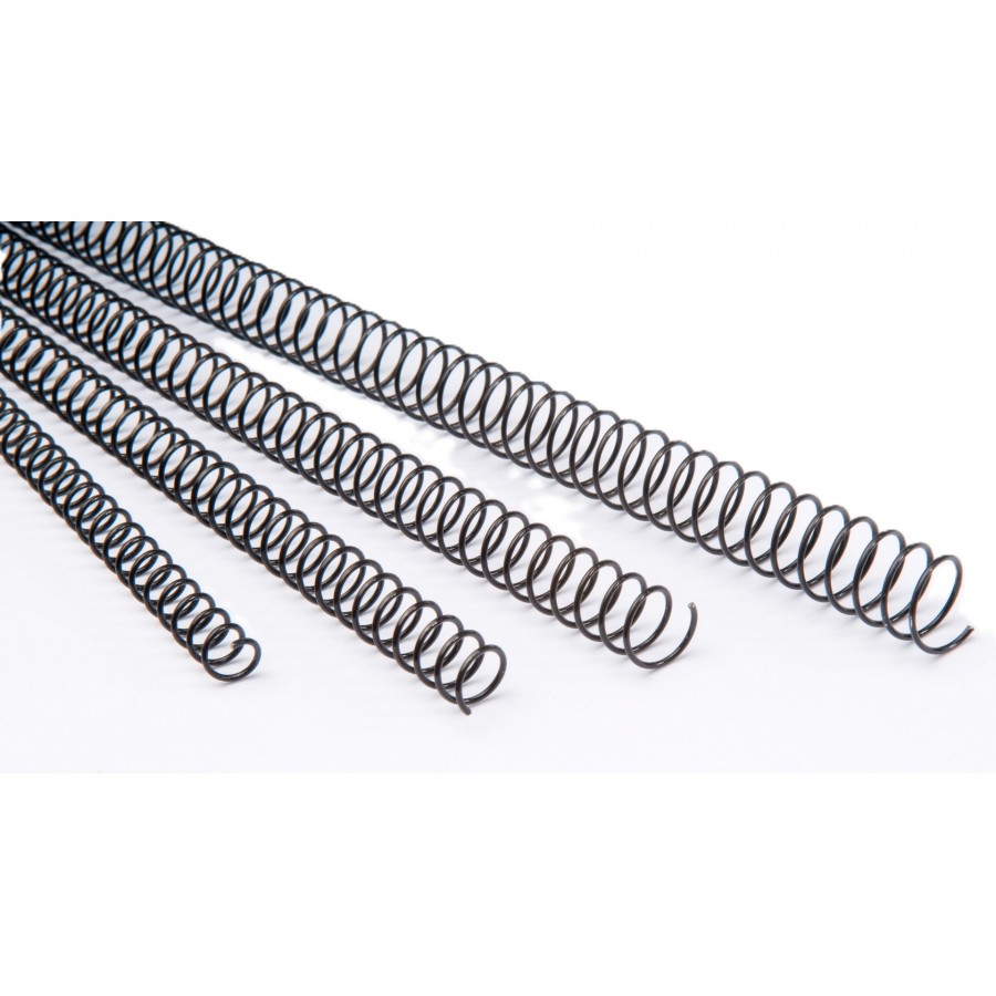 ESPIRAL METALICA DE 22 MM NEGRA CAJA DE 100