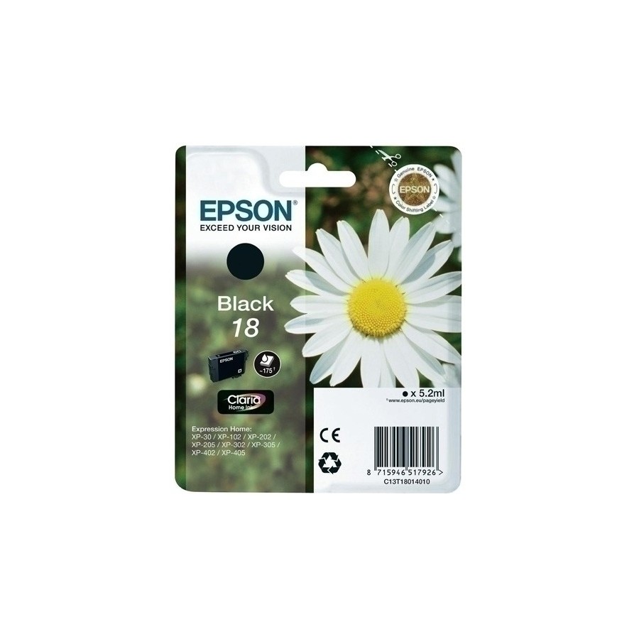 CART.IJ.EPSON T180140 Nº18 NEGRO