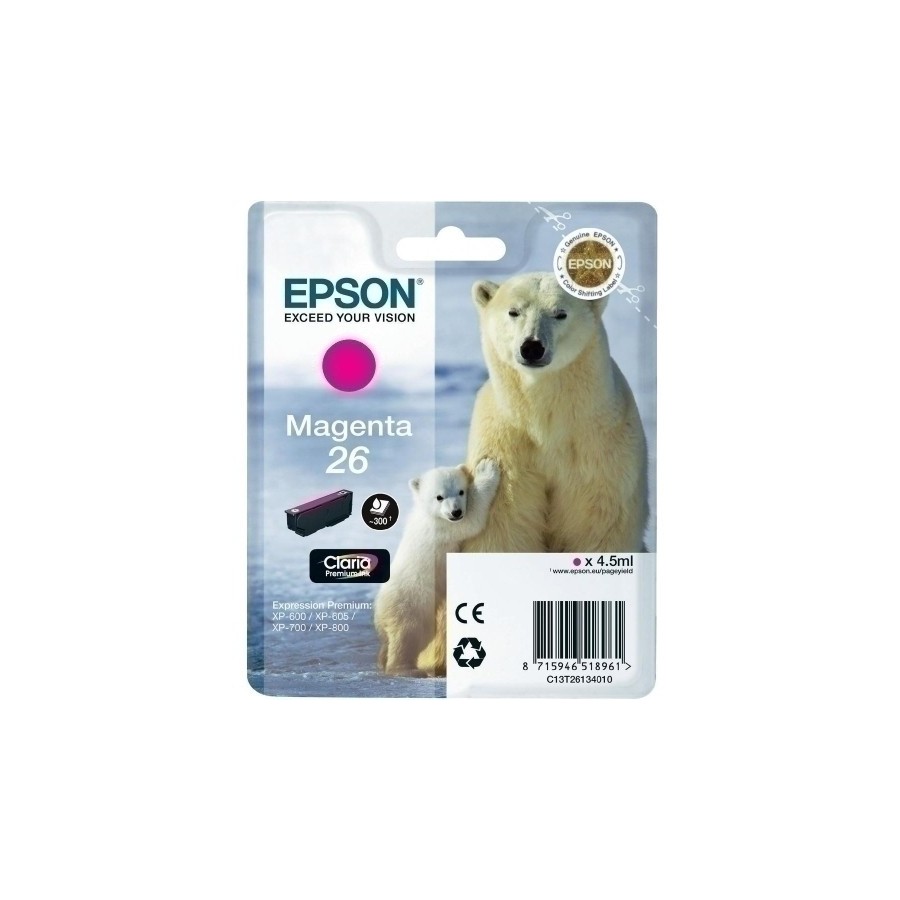CART.IJ.EPSON T261340 Nº26 MAGENTA