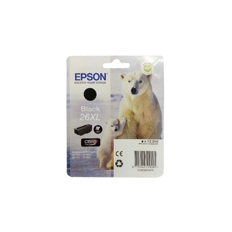 CART.IJ.EPSON T262140 26XL NEGRO