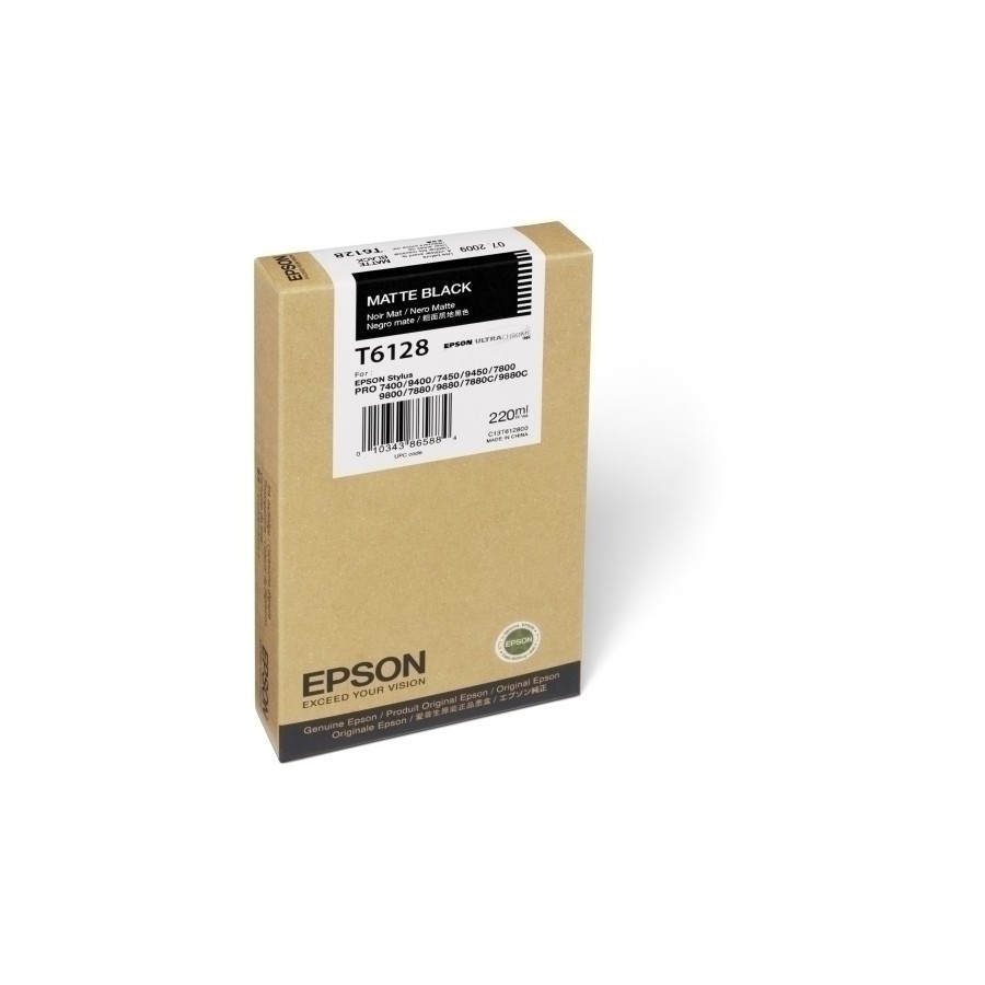 CART.IJ.EPSON T612800 NEGRO 220ML