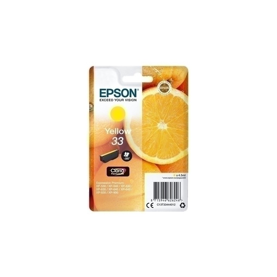 CART.IJ.EPSON T334440 Nº33 AMARILLO
