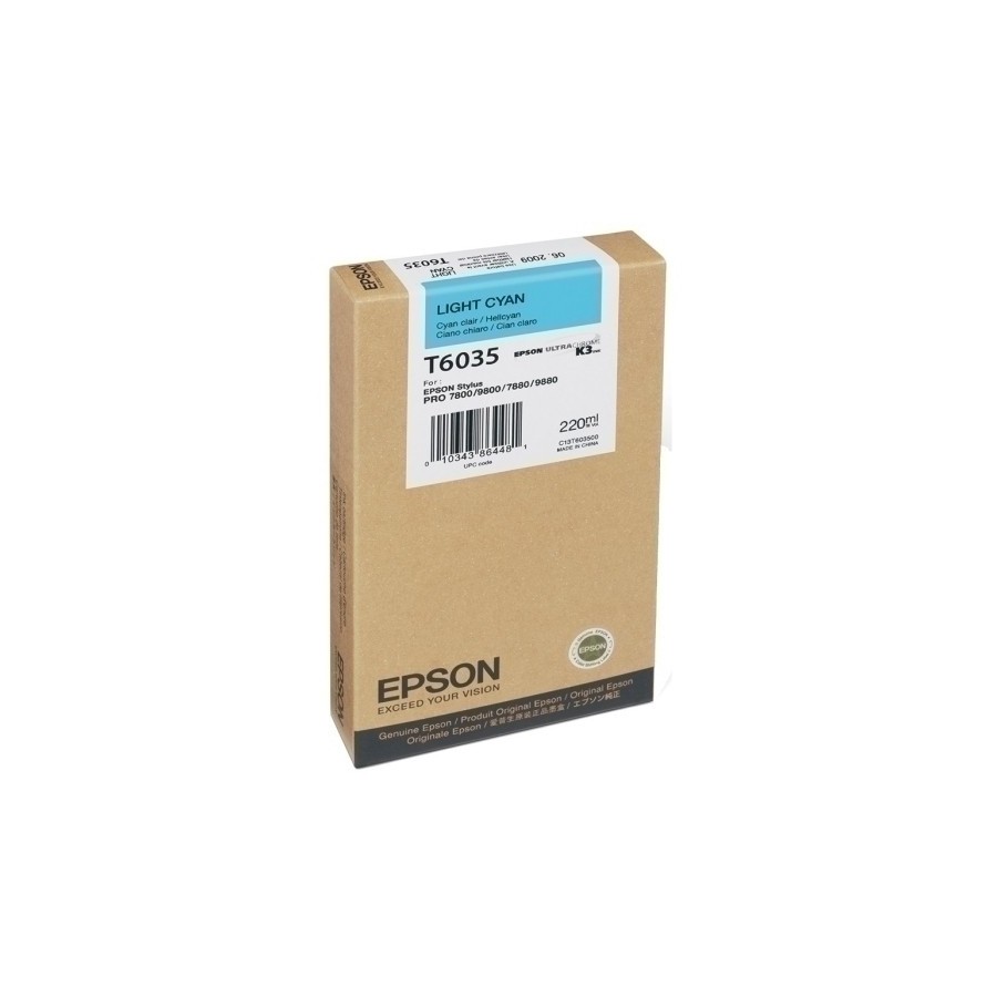 CART.IJ.EPSON T603500 CIAN CLARO
