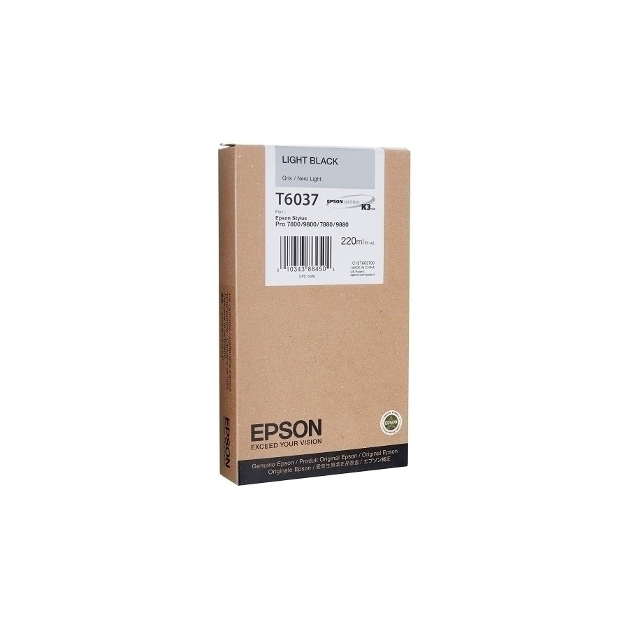 CART.IJ.EPSON T603700 NEGRO CLARO
