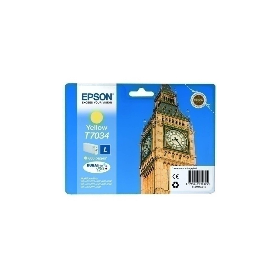CART.IJ.EPSON T703440 WP-4525DNF AMARILL