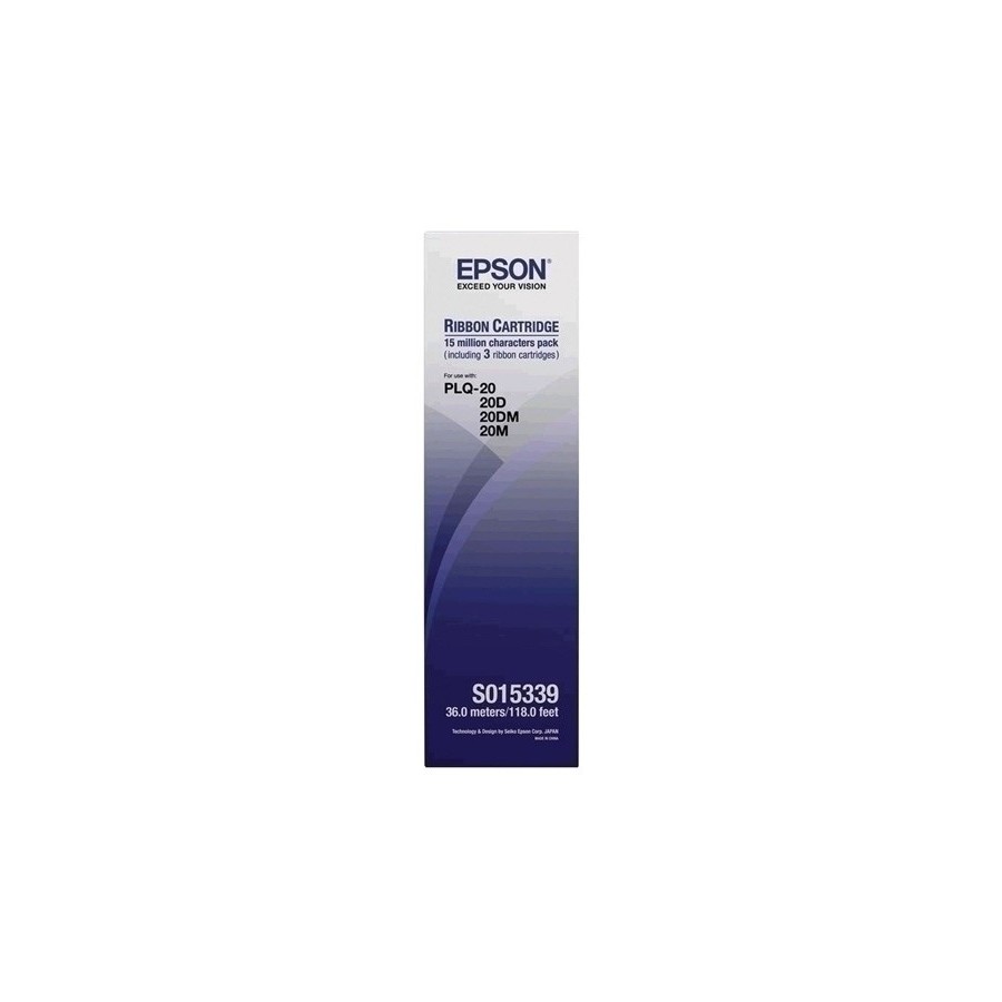 CINTA EPSON S015339 PLQ-20 NEGRA PACK 3