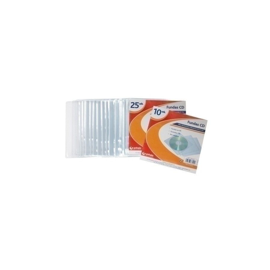 FUNDA CD/DVD GRAFOPLAS 133x137 BOLSA 10