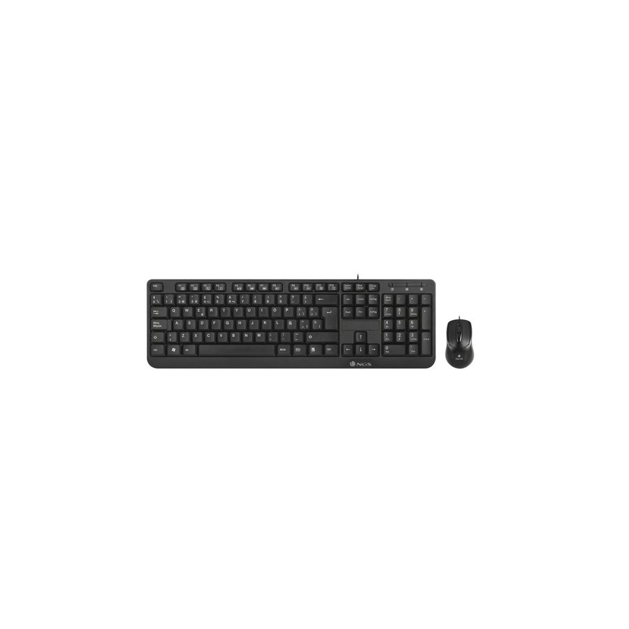 TECLADO Y RATON NGS COCOA NEGRO