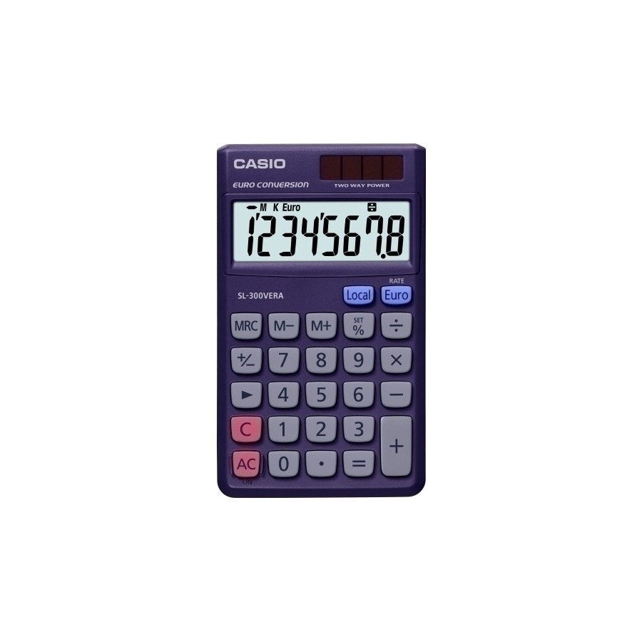 CALCULADORA BOLS.CASIO 8 DIG. SL-300VER