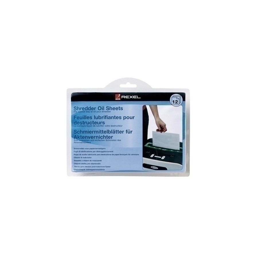 ACEITE DESTRUCTORAS REXEL HOJAS PACK 12