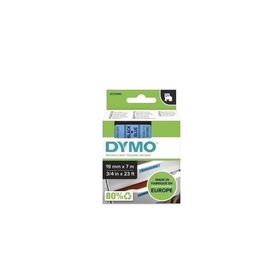 CINTA ROT.DYMO LM D1 7m 19 NEGR.s/AZUL