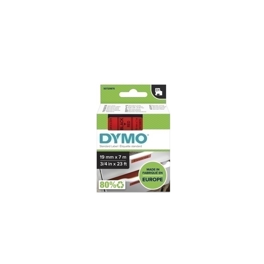CINTA ROT.DYMO LM D1 7m 19 NEGR.s/ROJO
