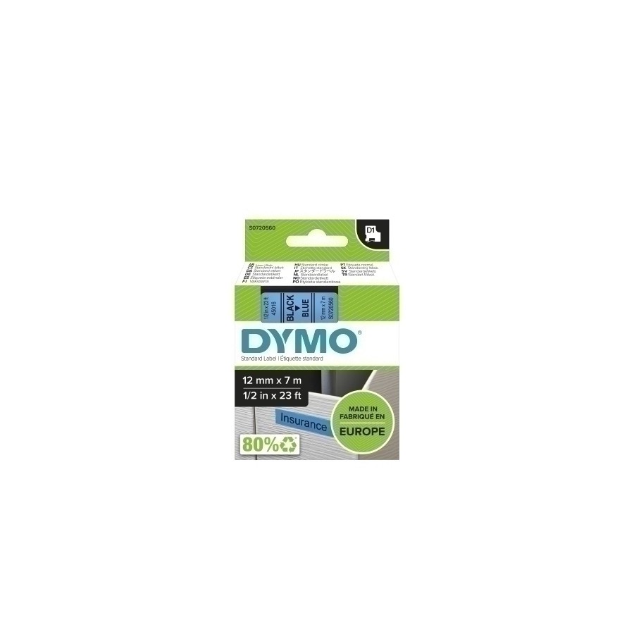 CINTA ROT.DYMO LM D1 7m 12 NEGR.s/AZUL