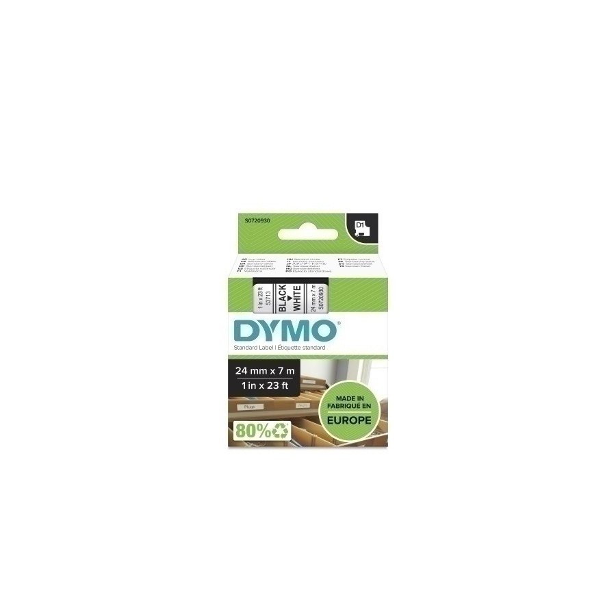 CINTA ROT.DYMO LM D1 7m 24 NEGR.s/BLANC