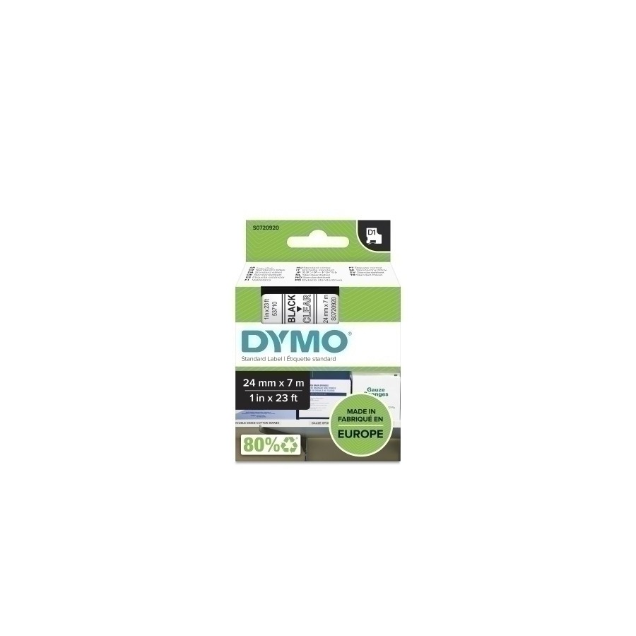 CINTA ROT.DYMO LM D1 7m 24 NEGR.s/TRANSP