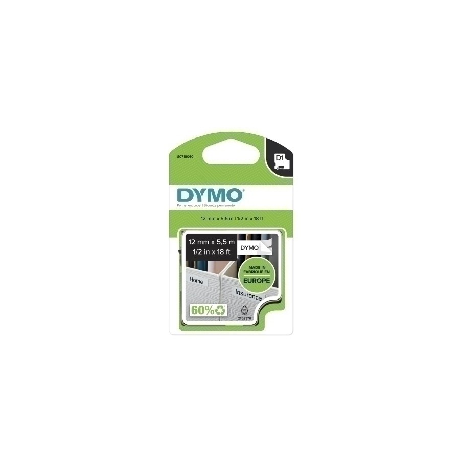 CINTA ROT.DYMO LM D1 POLYEST. 12 NG.s/BL
