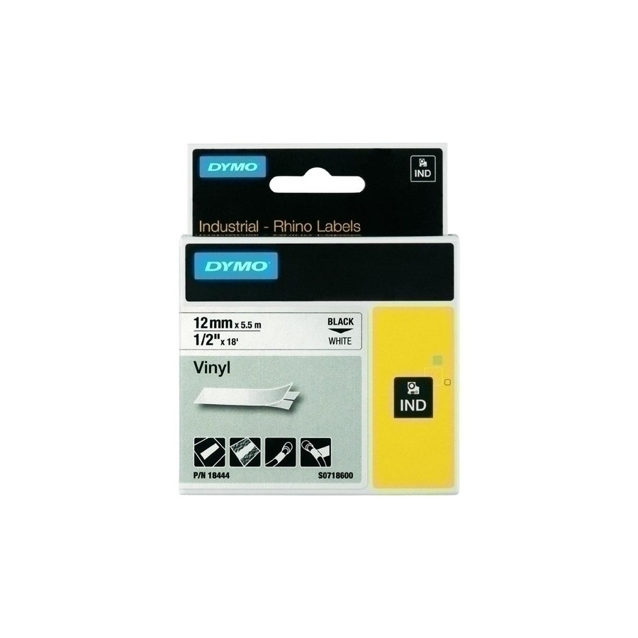 CINTA ROT.DYMO RHINO VINILO 12 BLANCO