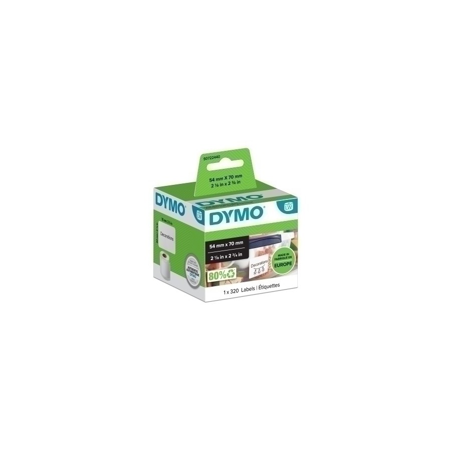 ETIQ.DYMO LW 54x70mm RL.320 MULTIFUNC.