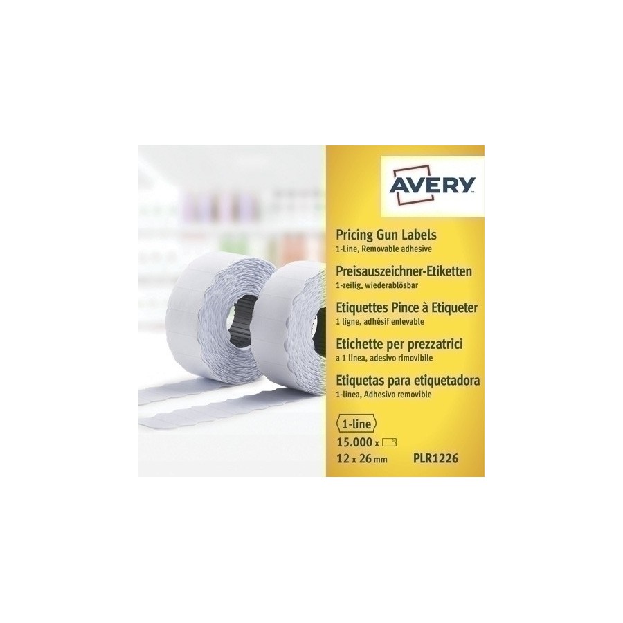 ETIQ.PRECIOS AVERY REM.26x12 BLANCO