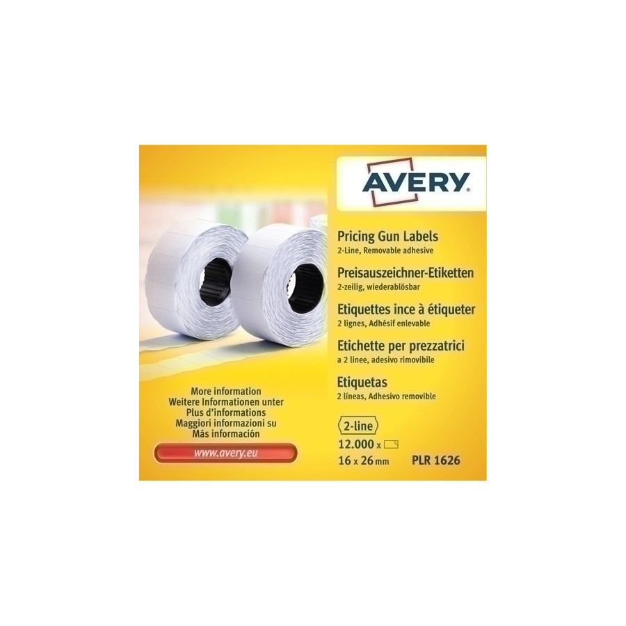 ETIQ.PRECIOS AVERY REM.26x16 BLANCO