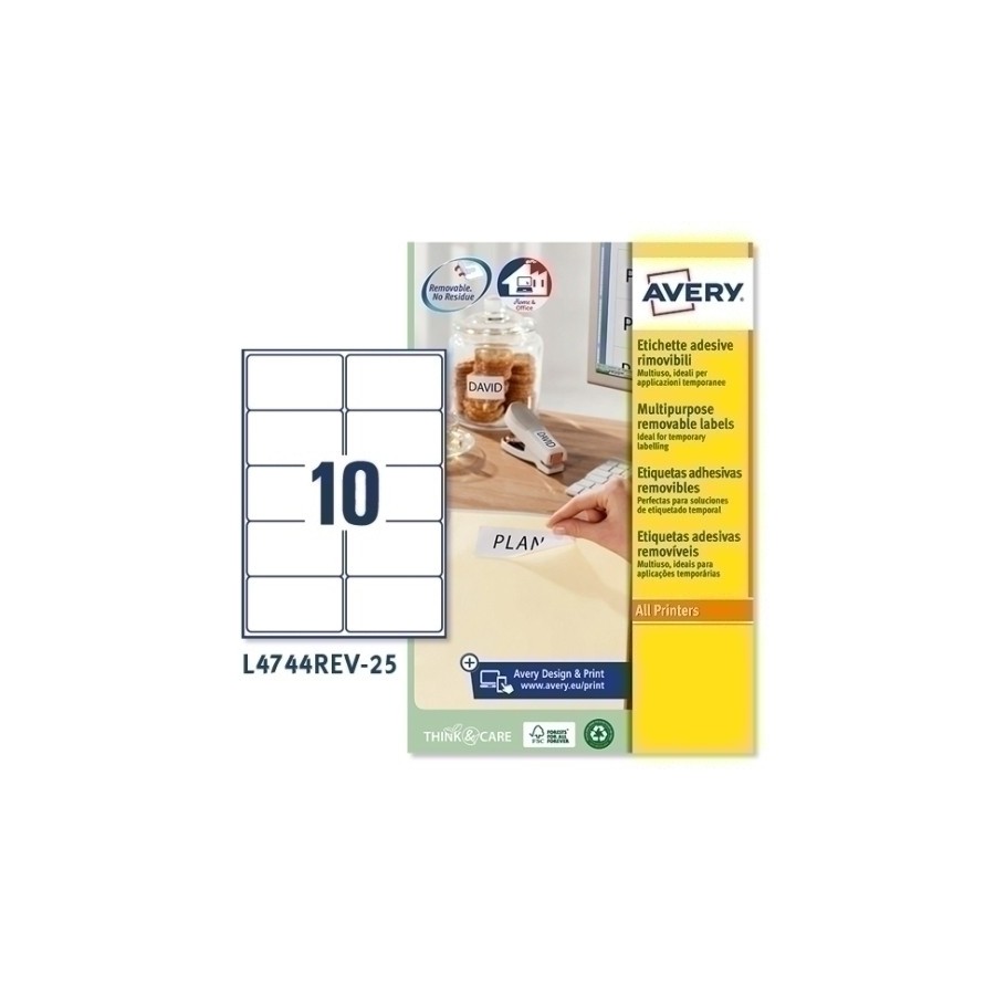 ETIQ.IMP.AVERY L4744REV 25h A4 96x50,8