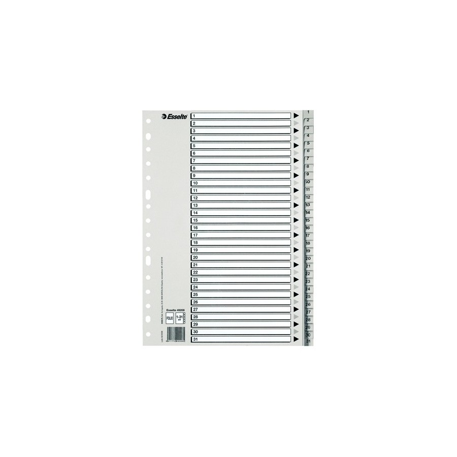 INDICE ESSELTE PP NUM.Fº ps.1-31 IND.B/N