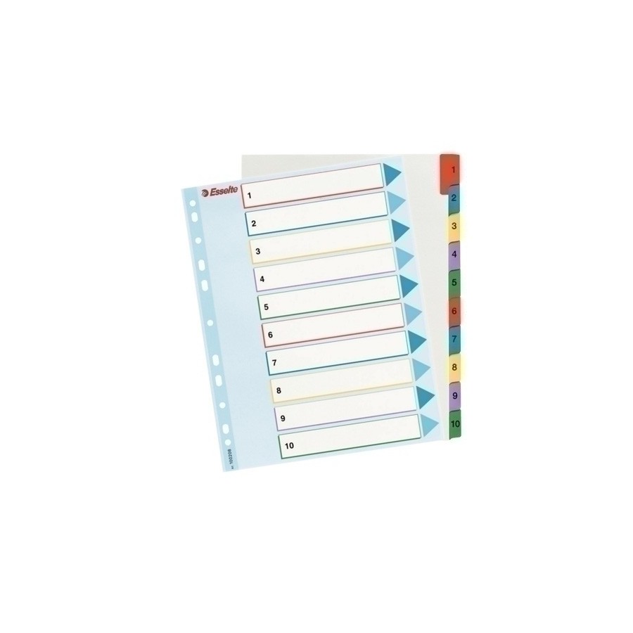 INDICE ESSELTE CART.BORR.NUM.A4+ ps.1-10
