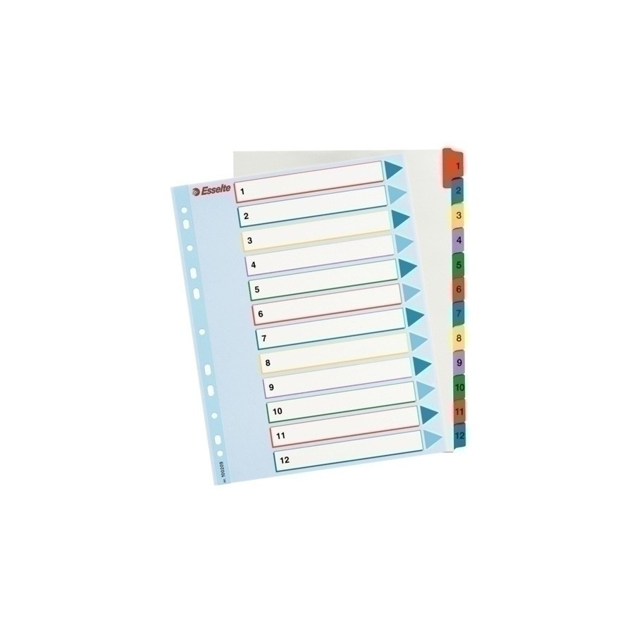 INDICE ESSELTE CART.BORR.NUM.A4+ ps.1-12