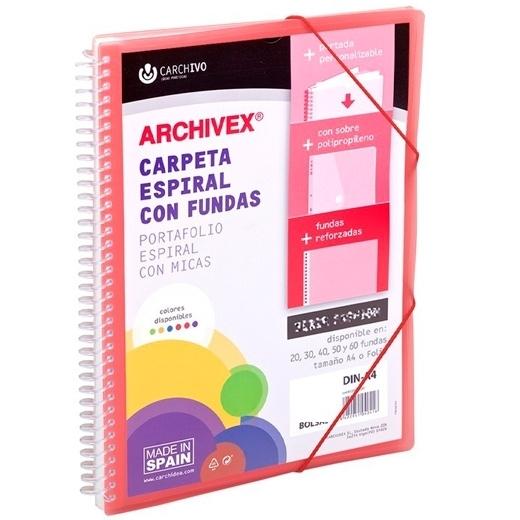 TAR.CARCH.ESP.PP.ARCHIVEX A4 CG 50 F ROJ