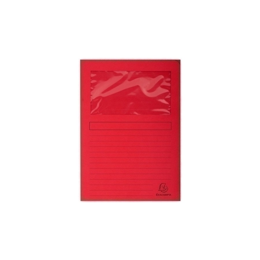 SUBCARP. EXAC. VENTANA 120g A4 ROJO P/25