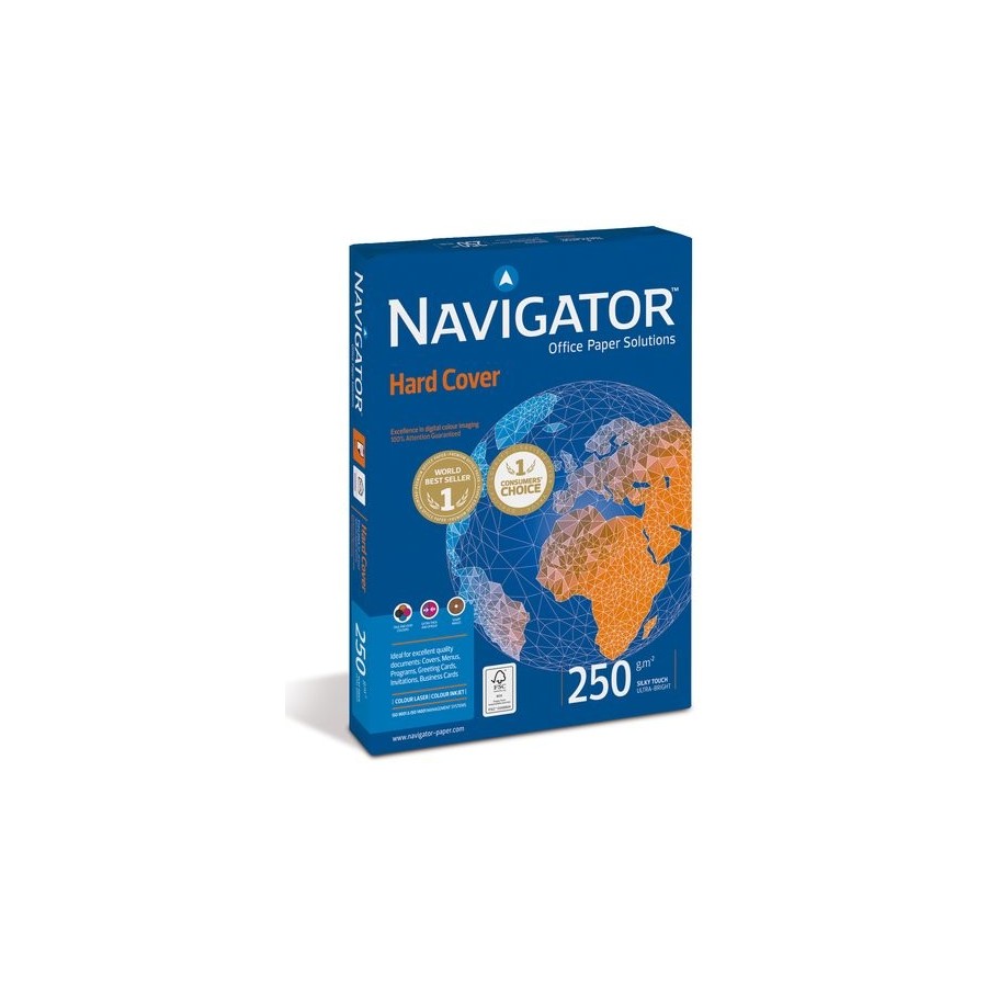 PAPEL A4 NAVIGATOR 250g 125h HARD COVER