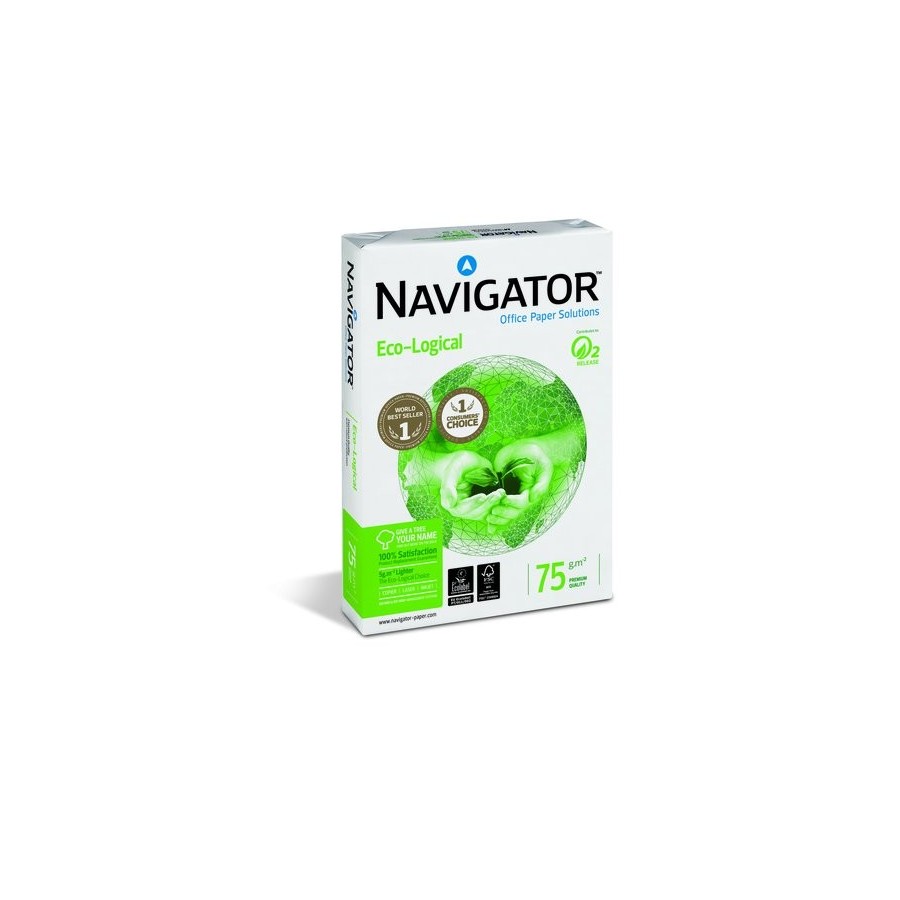 PAPEL A4 NAVIGATOR ECO-LOGICAL 75g 500h